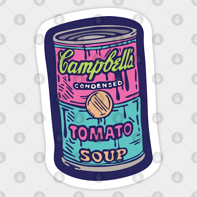 Campbell's Tomato Soup Sticker by Cofefe Studio